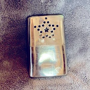 Vintage Star Design Silver Metal Hand Warmer Made In Hong Kong